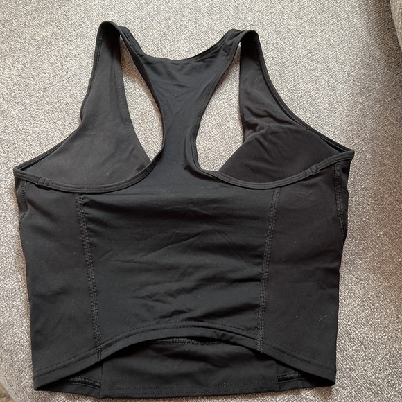 Whitney Crop Tank- Black - Picture 2 of 2